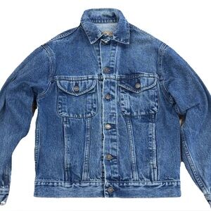 Vintage 80s Gap Denim Trucker Jacket Unisex XS Blue Jean Old Tag 1980s Button Up